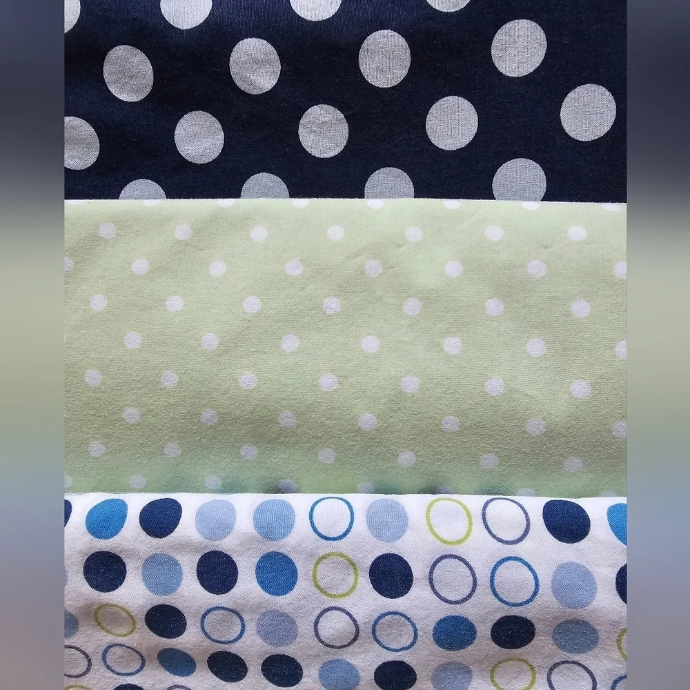 Handmade Blue Polka Dot Cotton Washable Reusable Square Set Of 6 Fabric Caosters